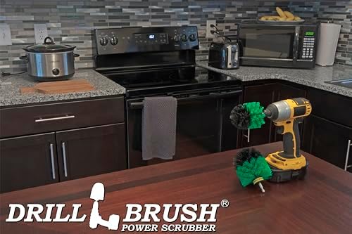 Drill Brush Household Cleaner - Kitchen Sink Scrub Brush - Frying Pan Brush - Image 6
