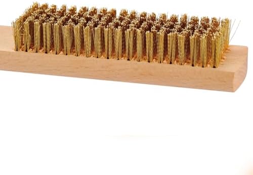 MAXMAN Brass Brush 10", 8 Rows 20 Bristles, Soft Brass for Rust Cleaner - Image 3
