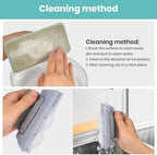Window Screen Cleaner & Track Cleaning Kit – Mesh Screen Cleaning Brush + 3 Groove Brushes & 6 Replacement Cleaning Cloths – 14.8″ Detachable Long-Reach Handle, Wet & Dry Dual-Use - Image 7