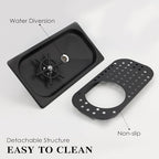 Pitcher Washer, Espresso Washer, Drainage and Drip Tray Stainless Steel Bar Glass Washer is The Sink, and The Cup Spray Washer is The Home Kitchen Hotel Cafe Restaurant (Black) - Image 4