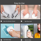 Cocoarm Magnetic Cleaner Tool, Adjustable Double Sided Window Cleaner Glass Wiper with Anti Falling Rope for Home Use, High Rise, Car Window (Glass Thickness 3-10mm) - Image 6