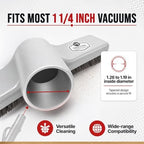 MP Maresh Products Soft Touch Deluxe Vacuum Cleaner Brush Attachment, Horse Hair Bristles for Hardwood & Wall Cleaning, Fits 1 1/4 Inch Vacuums Rigid Nozzle Dust Collector Pet Hair - Gray, 12 inch - Image 4