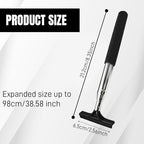 Side Mirror Squeegee, Window Cleaner Tool, Retractable Car Side Mirror Squeegee with Telescopic Long Handle, Car Mini Portable Window Cleaner Tool for Rainy Weather (Black) - Image 2