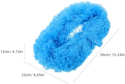 Ceiling Fan Duster for High Ceiling Fans, Cobweb Duster and Cleaner Tool Set for Vent Cleaning, Baseboard, Wall and Blind Cleaner, Without Pole Blue - Image 2