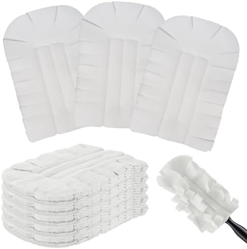 6 Pcs Reusable Duster Refills Washable Pads, White by Zubebe
