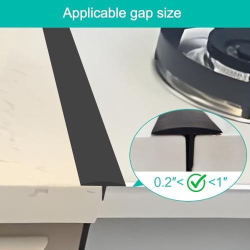 Stove Counter Gap Cover - 30 Inch Silicone Stove Gap Filler 2 Pack Black - Image 6