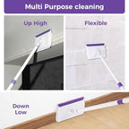 Baseboard Cleaner Tool with 60" Extendable Handle, 5 Reusable Pads - Image 4