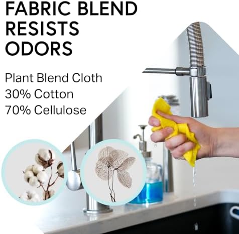 Swedish Wholesale Dishcloths Reusable 8" x 7" Sponge Cloths, Bulk 10 Pack of High Absorbent Cellulose Dish & Kitchen Cleaning Hand Towels, Wring to Dry & Machine Wash, Odor Resistant, White - Image 2