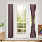 Vatge Side Door Window Covering, Sidelight Curtains for Glass Door, Kitchen Window, and French Doors, 1 Panel, W12 x L72, Nostalgia Rose by Vatge