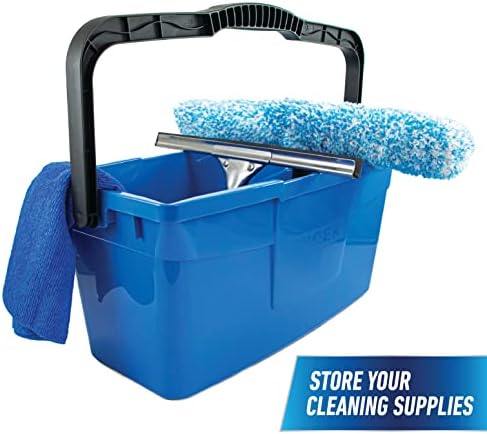 Unger Professional 3 Gallon Bucket – Compact Cleaning Bucket, Comfort-Grip Handle, 2 Pour Spouts, Portable Cleaning Supplies, Plastic Mop Bucket for Floor, Window & Household Cleaning - Image 3
