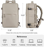 coofay Laptop Travel Backpack For Women Men Airline Approved Carry On Bags For Airplanes Underseat Luggage Backpack For Traveling On Airplane Personal Item Travel Bag For Airlines Light Brown - Image 3