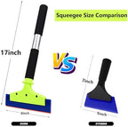 EHDIS Long Handle 8-Inch Rubber Squeegee Aluminum Tube Handle Window Tint Squeegee Auto Water Blade, Shower Squeegee for Car Windshield, Glass, Tiles, and Smooth Surfaces - Image 4
