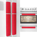 MRKG Refrigerator Door Handle Covers, Set of 4, Washable Without Fading or Cracking, Keep Your Kitchen Appliance Clean from Smudges, Drips, Food Stains, Oil. (Red) by MRKG