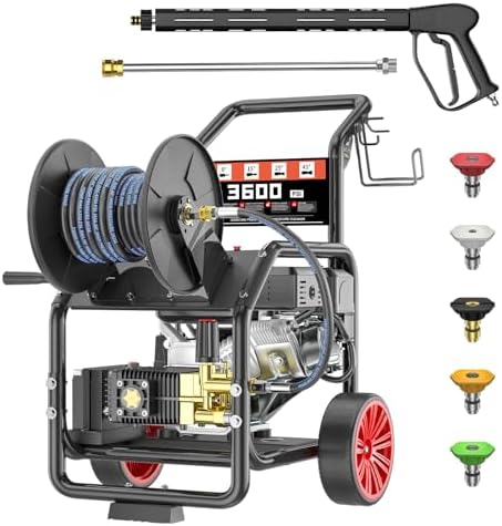 3600 PSI Gas Pressure Washer – 3.3 GPM | 7HP 212cc Engine | Electric Start by TechSweeppro