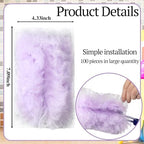 Vesici 100 Pcs Duster Refills Compatible with Swiffer Dusters Bulk Disposable Replacement Thickened with 1 Handle Heavy Duty for Cleaning, Office (Purple) - Image 5