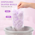 Duster Refills Compatible with Swiffer Duster, Heavy Duty Multi Surface Duster Replacement with 1 Extra Handle for Cleaning Furniture, Blinds, Ceiling Fans and Car (Purple-50Pack) - Image 6