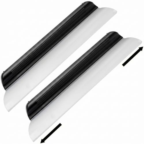 2 Pack 14 Inch Car Drying Squeegee Black Silicone Window Blade by Lanties