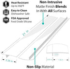 Stove Gap Covers - 21 Inch Silicone Oven Gap Filler 2 Pack White - Image 2