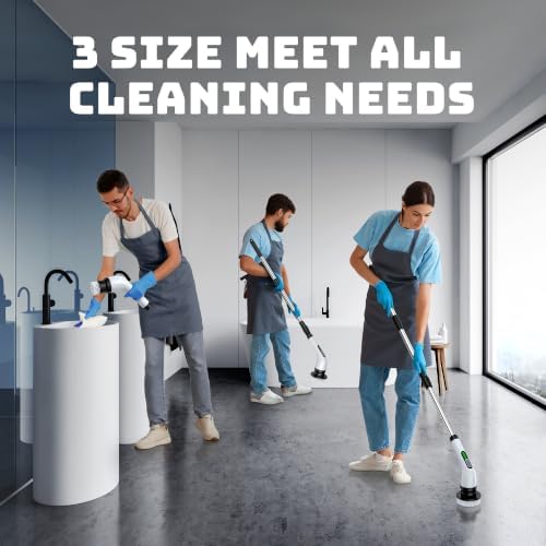 Electric Spin Scrubber for Bathroom: Shower Cleaner Brush with Long Handle - Image 4