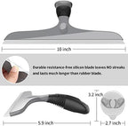 MR.SIGA Silicone Squeegee for Shower Doors, 25 cm/10 inch, Gray & Black - Image 6