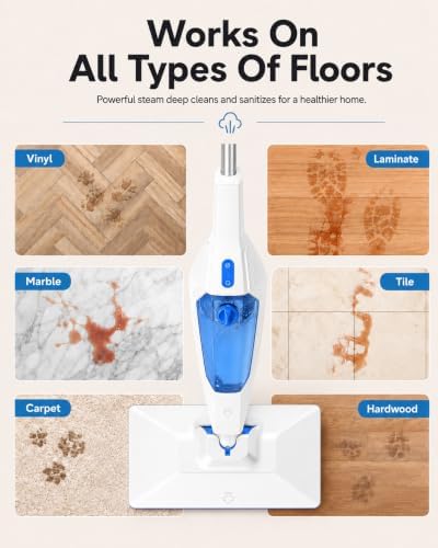 SENMO Steam Floor Mop, 14-in-1 Detachable Steam Cleaner for Home Cleaning - Image 3