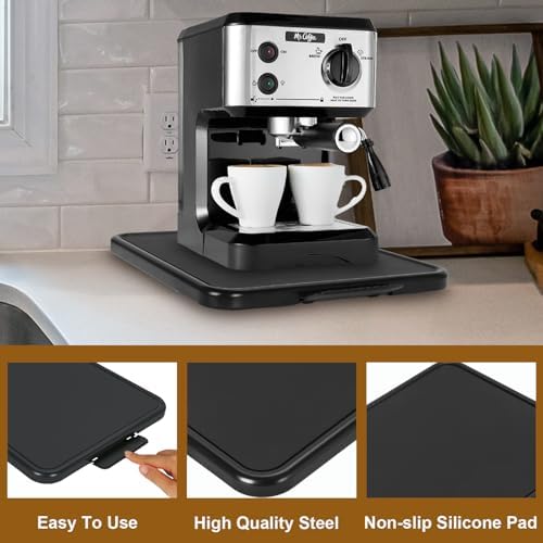 Kitchen Appliance Sliding Tray, Coffee Maker Rolling Slider for Countertop - Image 5