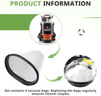 2KE2105000 HEPA Cloth Bag Liner for Hoover Vacuum Cleaner, 4 Pack - Image 4