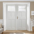 MIULEE White 54 W x 20 L French Door Short Sheer Curtains by MIULEE