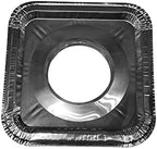 Aluminum Foil Square Gas Burner Disposable Heavy Thick Quality Bib Liners Covers (8.5" Square) from Cavalier (40 Pack) by CAVALIER