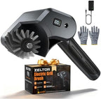 Electric Grill Brush, 12V Cordless BBQ Grill Cleaner with Stable 400 RPM Motor, 1500mAh Battery, Grate Cleaner for Outdoor Barbecue Grates, Portable Brush for Patio, Camping, Backyard Cooking by Zeltor