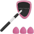Extendable Car Windshield Cleaning Tool with Microfiber Pads, Pink by AUKEPO