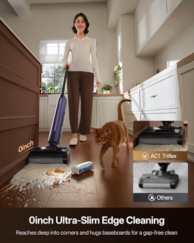 Ultenic Wet Dry Vacuum Mop, 60-Min Runtime, 180° Lay-Flat Deep-Reach - Image 3