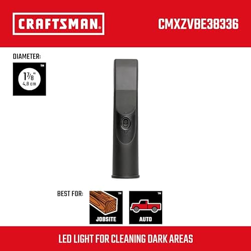 CRAFTSMAN CMXZVBE38336 1-7/8 in. LED Lighted Car Nozzle Vacuum Attachment - Image 2