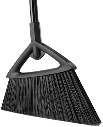 Eyliden Angle Broom with 57" Long Handle, Outdoor Indoor, Black by Eyliden