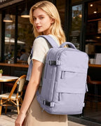 Carry On Backpack Personal Item Travel Backpack For Women Airline/Flight Approved Waterproof Sports Luggage Casual Daypack Small Hiking Backpack Purple - Image 2