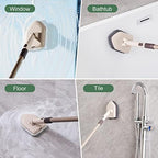 Eyliden Tub & Tile Scrubber Kit with Long Handle, 2 Different Cleaner Brush - Image 2