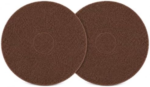 12 Inch Orbiter Brown Scrub Pads 437049, with Silicon Carbide Grit, 2 Pack by Unknown