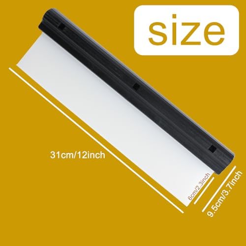 Car Squeegee,12 inch Silicone Automotive Water Wiper for Drying,Flexible Auto T-Bar Water Blade for Car,Windshield,Glass,Window,Bathroom (Black) - Image 3