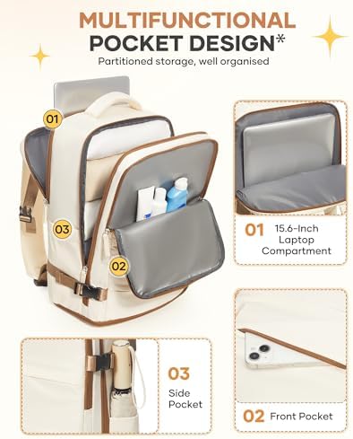 coofay Travel Backpack Carry on Flight Approved Mochila De Viaje Personal Item Travel Bag Backpacks for Travel Backpacks for Men Women Carry on Backpack for Airplanes 18x14x8 Inches Travel Bag - Image 5