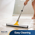Yocada Rubber Floor Squeegee 17.7" TPR Blade Scrubber Broom 61.8inch Pole - Image 2