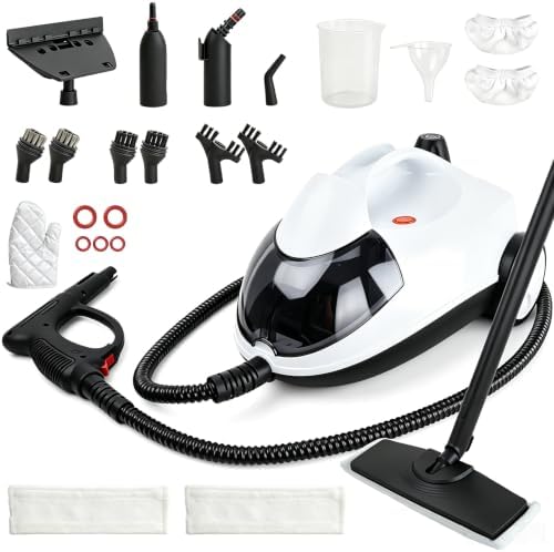 Steam Cleaner, 1800W Multipurpose Steam Mop with 28 Accessories, 1.5L Tank by Unknown
