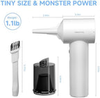Computer Keyboard Cleaner Portable Vacuum and Compressed Air Duster White - Image 5
