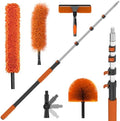 26FT High Reach Duster Kits with 5-20FT Extension Pole, Cobweb Duster with Telescoping Pole, Washable Ceiling Fan Cleaner & Window Squeegee for Glass Surfaces & High Roof by Unknown