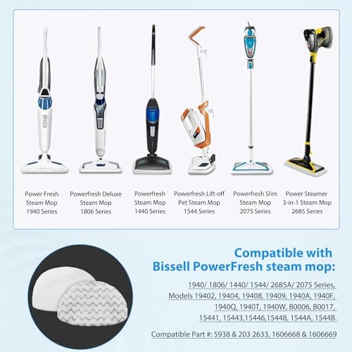 10 Pack Steam Mop Replacement Pads for Bissell Powerfresh Steam Mop 1940 - Image 2