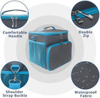 Carry Bag for Bissell SteamShot Steam 39N7V/39N7A Cleaner, Handheld Steam Cleaner attachments, Adjustable Compartments Large Storage Bag for bissell steamshot accessories, Bag Only (Gray & Blue) - Image 2