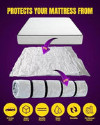 XUTAI Mattress Vacuum Bag, Vacuum Seal Storage Bag for Mattress & Clothing – Heavy Duty Reusable Mattress Storage Bag (1 Queen) - Image 3