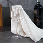 POLYTE Ultra Premium Microfiber Kitchen Dish Hand Towel Waffle Weave, 8 Pack (16x28 in, Off White) - Image 5