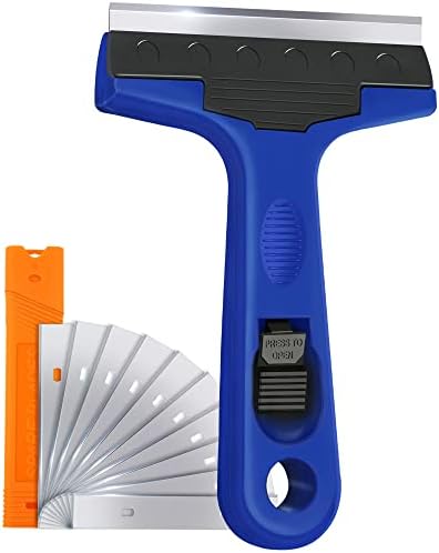 4" Razor Blade Scraper Tool with 10PCS Blades for Cleaning by SRUDOKIN