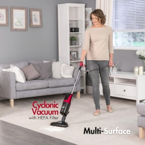 Ewbank EPV1100 4-in-1 Floor Cleaner, Scrubber, Polisher and Vacuum, Red Finish, 23-Foot Power Cord - Image 3