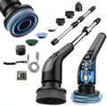 Electric Spin Scrubber with LCD Display, Cordless Cleaning Scrubber for Home, Upgraded 70W Dual Speed Motor, IPX7 Waterproof Power Scrubber, 7 Brush Heads, Extendable Long Handle by LivingPro